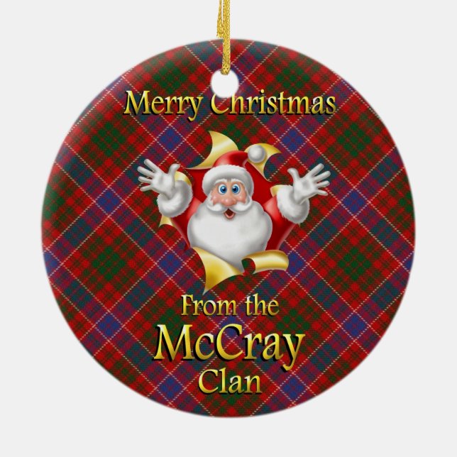 Skotsk klan McCray julgransprydnad Keramik (Baksidan)