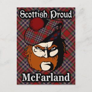 Skotsk klan McFarland Tartan vykort