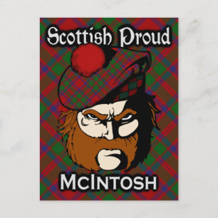 Skotsk klan McIntosh-tartan vykort