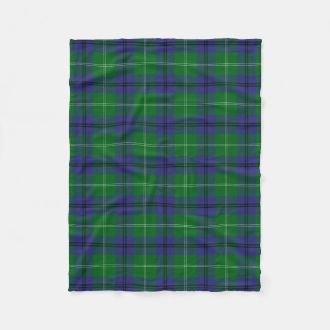 Skotsk Klan Oliphant Tartan Plaid Fleecefilt (Framsidan)