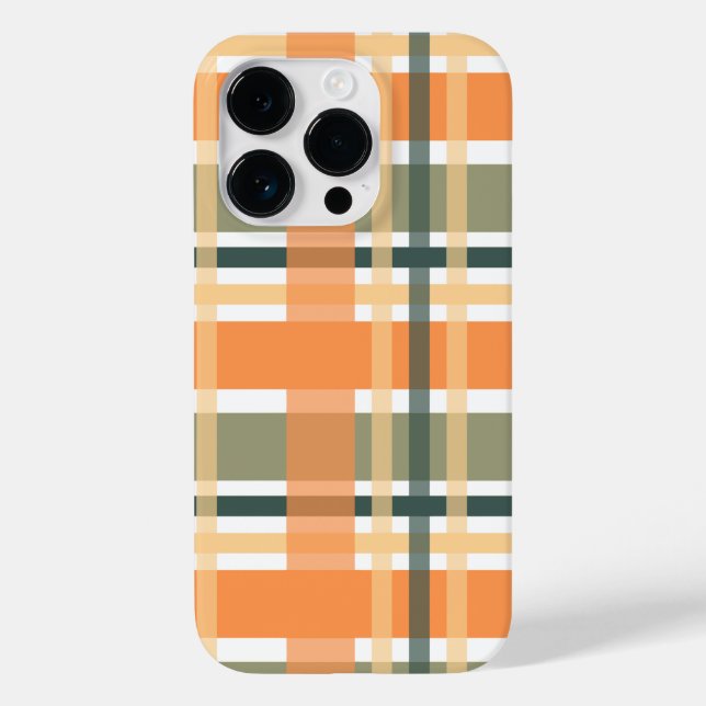Skotsk klan pläd orange grön tartan rutig  (Baksida)