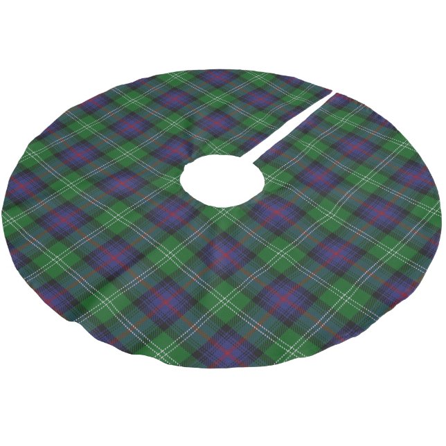 Skotsk Klan Sutherland Tartan Julgransmatta Borstad Polyester (Vinklad)