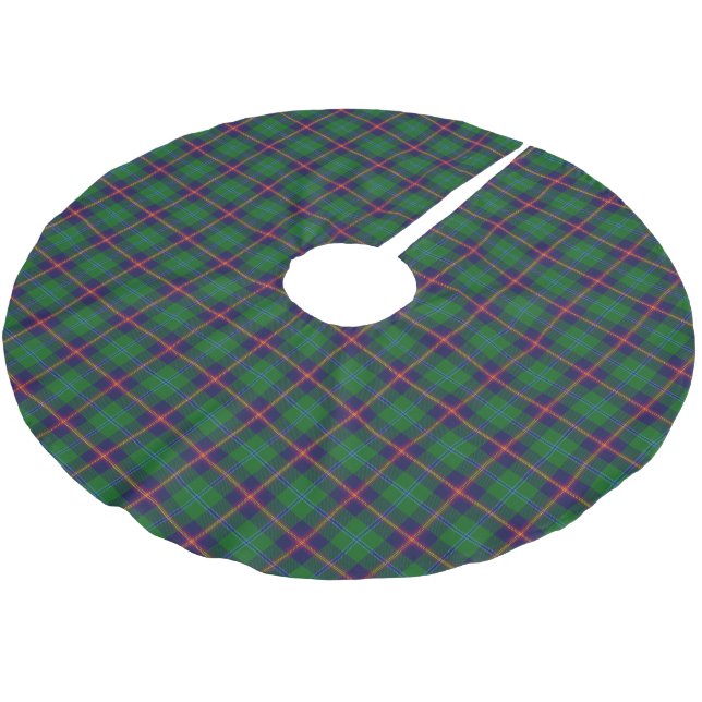 Skotsk klanbarnTartan Julgransmatta Borstad Polyester (Vinklad)
