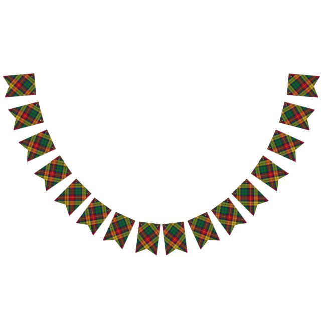 Skotsk klanBuchanan Tartan Vimplar (Alla)