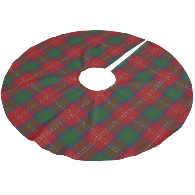 Skotsk klanChisholm Tartan Julgransmatta Borstad Polyester (Vinklad)