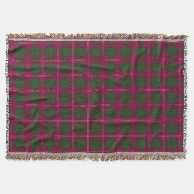 Skotsk klanCrawford Tartan Filt (Framsidan)