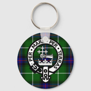 Skotsk klanDonald Tartan och vapensköld Nyckelring