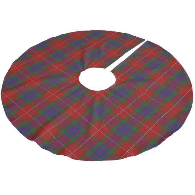 Skotsk klanFraser Tartan Julgransmatta Borstad Polyester (Vinklad)