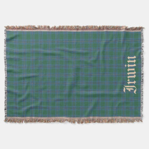Skotsk klanIrwin Tartan med namn 2 Mysfilt