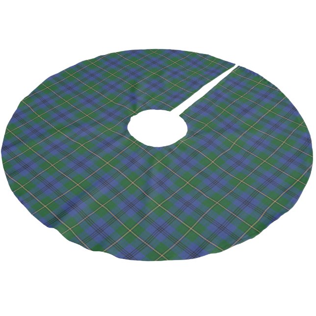 Skotsk klanJohnstone Johnston Tartan Julgransmatta Borstad Polyester (Vinklad)