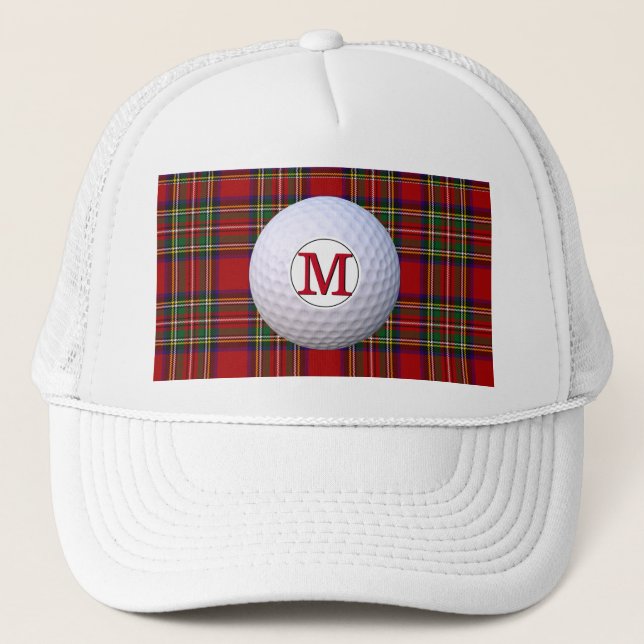 Skotsk klanmonogram Royal Stewart Tartan Plaid Keps (Framsida)