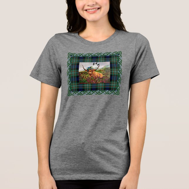 Skotsk ko i ljung T-Shirt (Framsida)