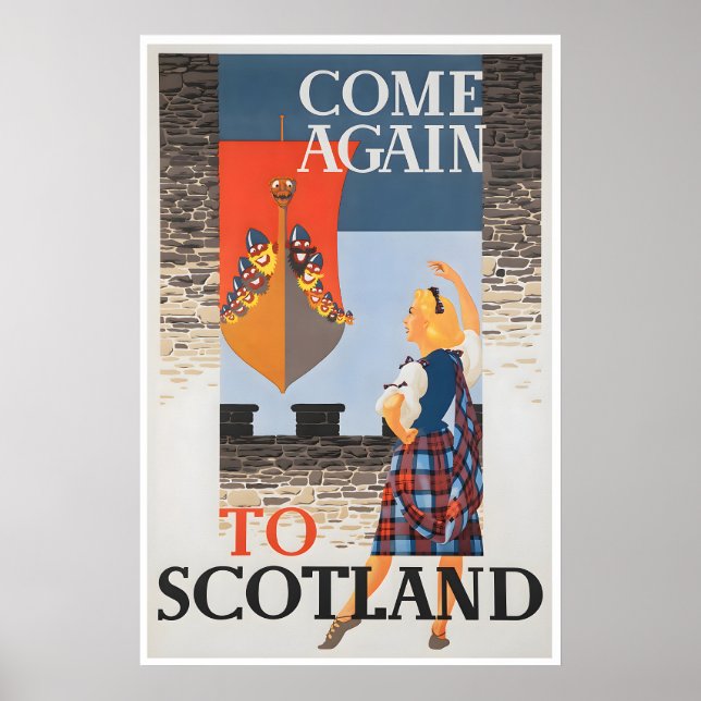 Skotsk konst Skottland Resa Postertryck Poster (Framsidan)
