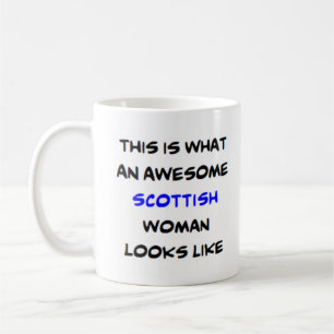 skotsk kvinna, fantastisk kaffemugg