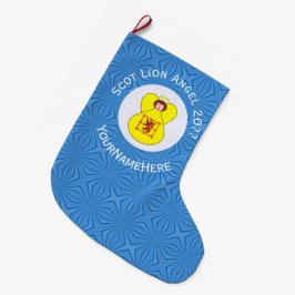Skotsk Lejon Rampant Ängel Hanukkah Flagga Personl Stor Julstrumpa