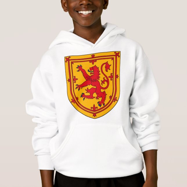 Skotsk lejon rampant på en sköld t shirt (Framsida)