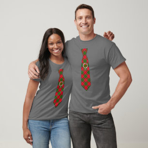 Skotsk märke & Tartan slips T Shirt