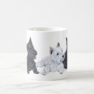 Skotsk och West Highland White Terrier-mugg Kaffemugg