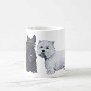 Skotsk och West Highland White Terrier-mugg Kaffemugg