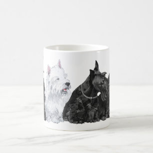 Skotsk och West Highland White Terrier-mugg Kaffemugg