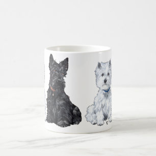 Skotsk och West Highland White Terrier-mugg Kaffemugg