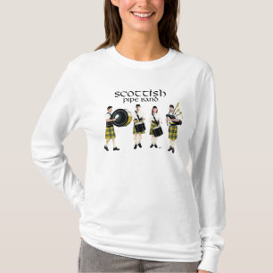 Skotsk Pipe Band - Gul/Svart Tee Shirt