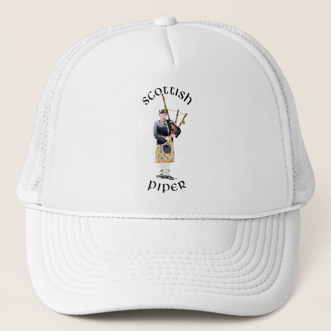 Skotsk Piper - Brun Kilt Truckerkeps (Framsida)