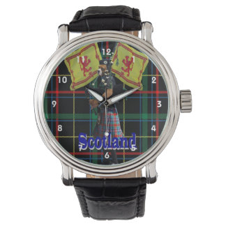 Skotsk piper på tartan armbandsur