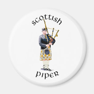 Skotsk Piper - Tan Kilt Magnet