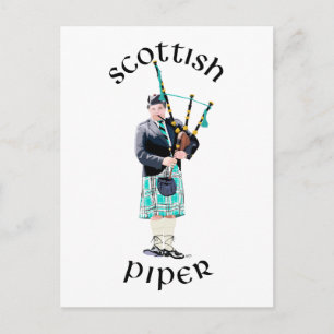 Skotsk Piper - Turkos Vykort