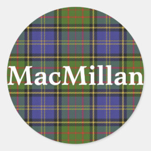 Skotsk pläd för klanMacMillan Tartan Runt Klistermärke