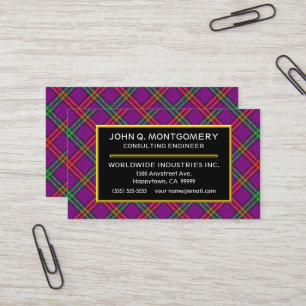 Skotsk pläd för klanMontgomery Tartan Visitkort