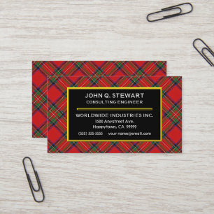Skotsk pläd för klanStewart Tartan Visitkort