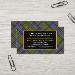 Skotsk pläd för Tartan för klanMacMillan jakt Visitkort