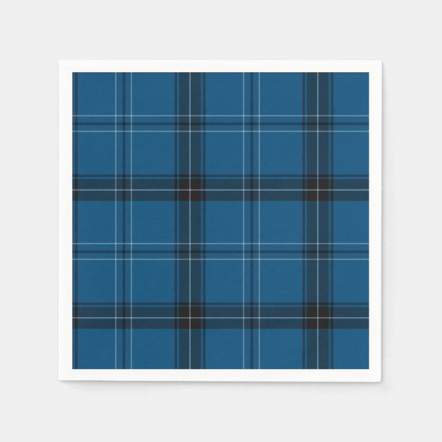 Skotsk Ramsay Blue Tartan Pappersservett (Framsidan)