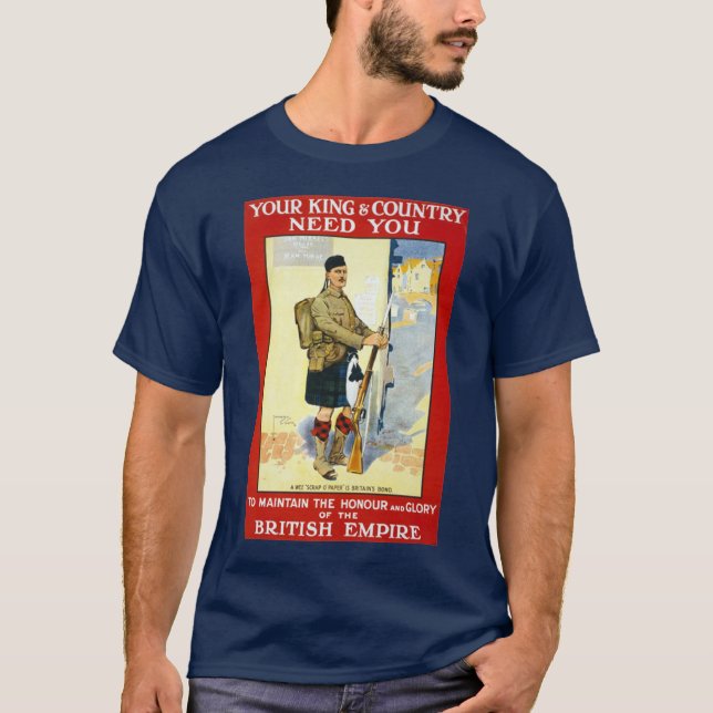 Skotsk rekrytering t-shirt (Framsida)