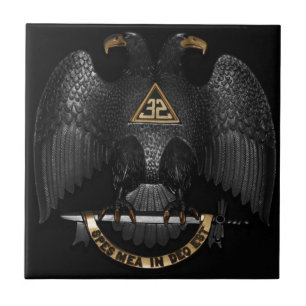 Skotsk Rite 32 grad Masonörn Kakelplatta