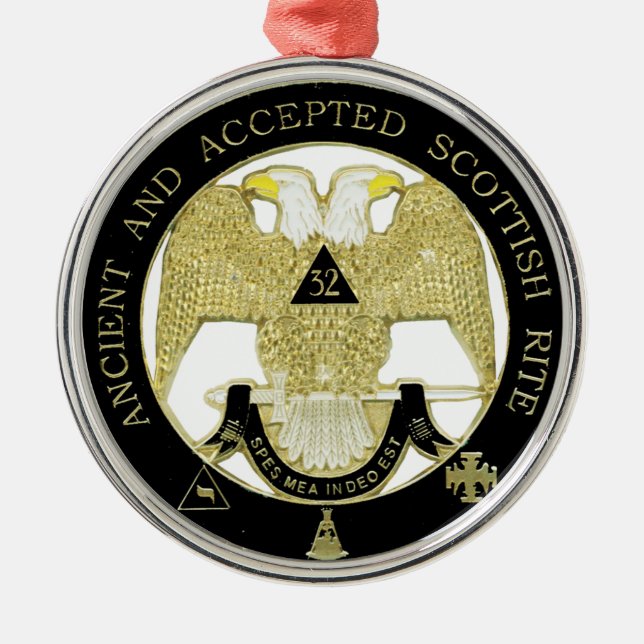 Skotsk Rite Julgransprydnad Metall (Framsidan)