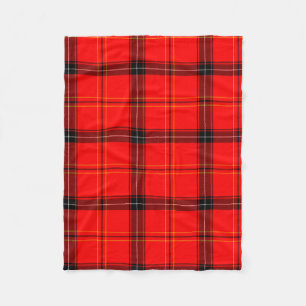 Skotsk röd tartan fleecefilt
