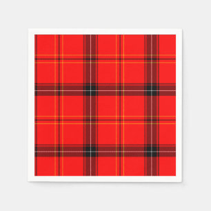 Skotsk röd tartan pappersservett