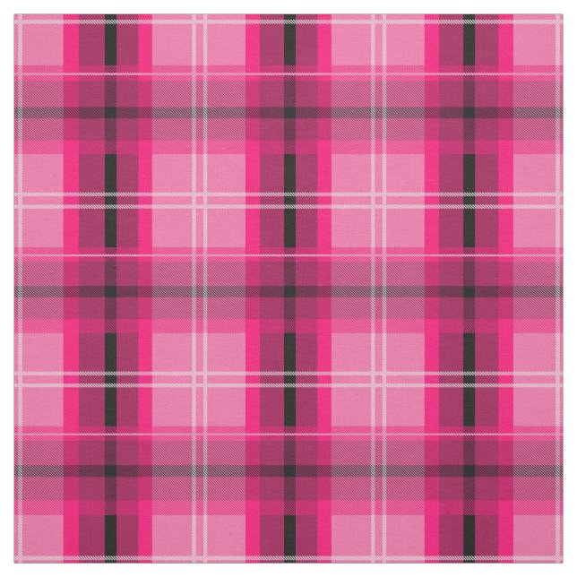 Skotsk rosa plaid, tyg (Provkarta)