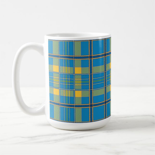 skotsk schackrutig tartan kaffemugg (Vänster)