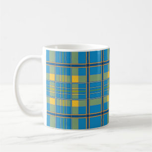 skotsk schackrutig tartan kaffemugg
