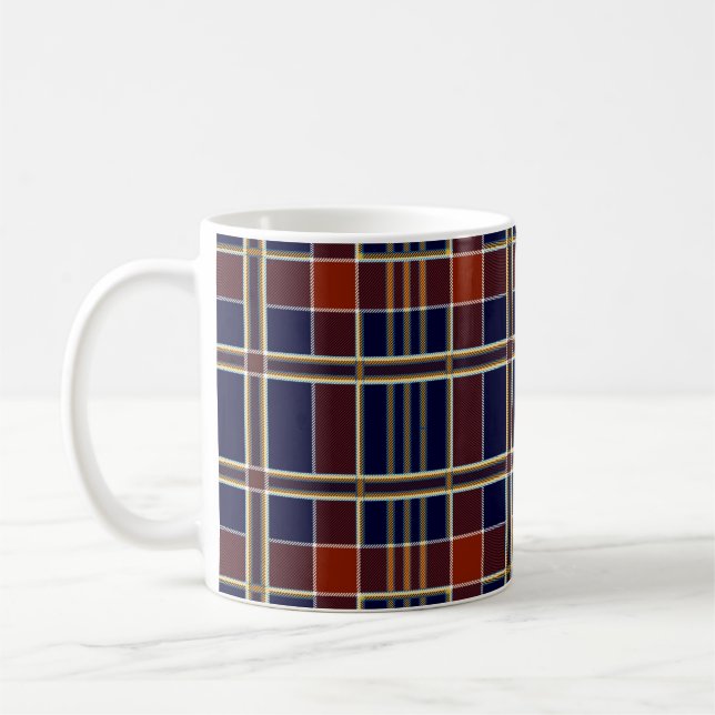 skotsk schackrutmönstrad kaffekopp (Vänster)