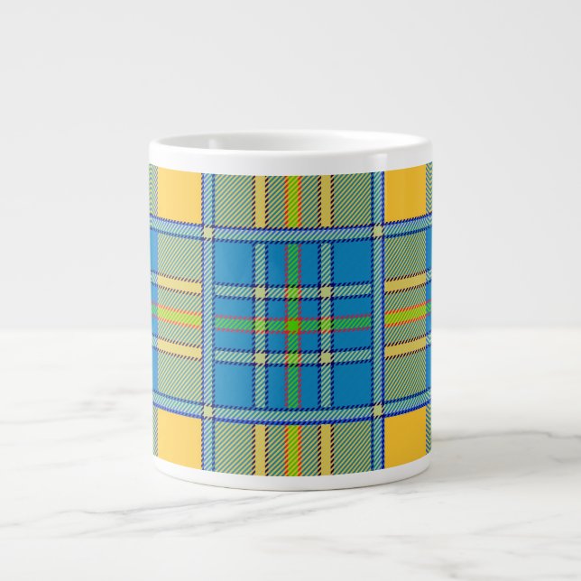 skotsk schalettmönstrad kaffekopp jumbo mugg (Framsidan)
