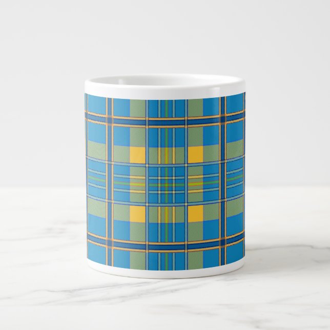 skotsk schalettmönstrad kaffekopp jumbo mugg (Framsidan)