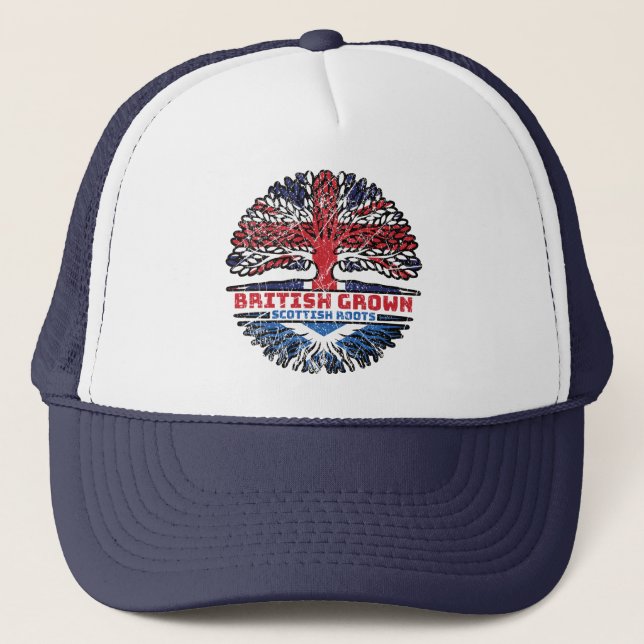 Skotsk Scotland Storbritannien Brittisk Träd Keps (Framsida)