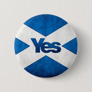 Skotsk självständighet - Saltire ja emblem Knapp