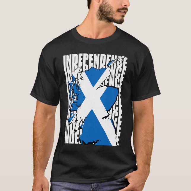 Skotsk självständighetkarta tee shirt (Framsida)