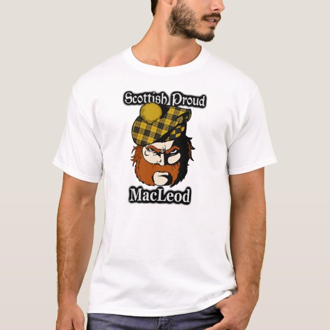 Skotsk stolt klanMacLeod Tartan T-shirt (Framsida)